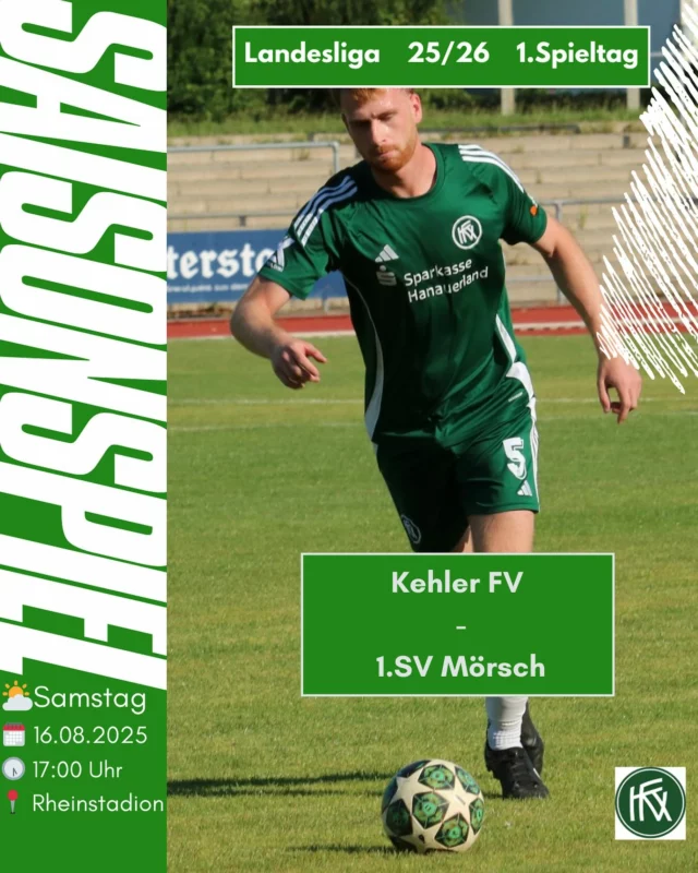 ——————————————————————————
📅 Samstag ,16.08.25
🕧 Anpfiff: 17:00 Uhr
⚽ 1.Spieltag 
📍 Im Rheinstadion