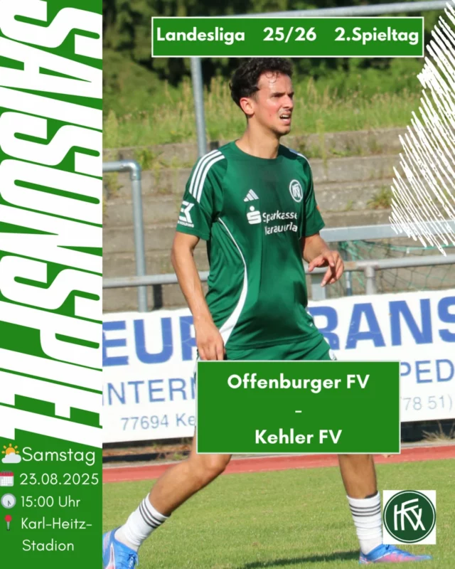 Traditionsderby am Samstag !!!

📅 Samstag ,23.08.25
🕧 Anpfiff: 15:00 Uhr
⚽ 2.Spieltag 
📍 Karl-Heitz-Stadion